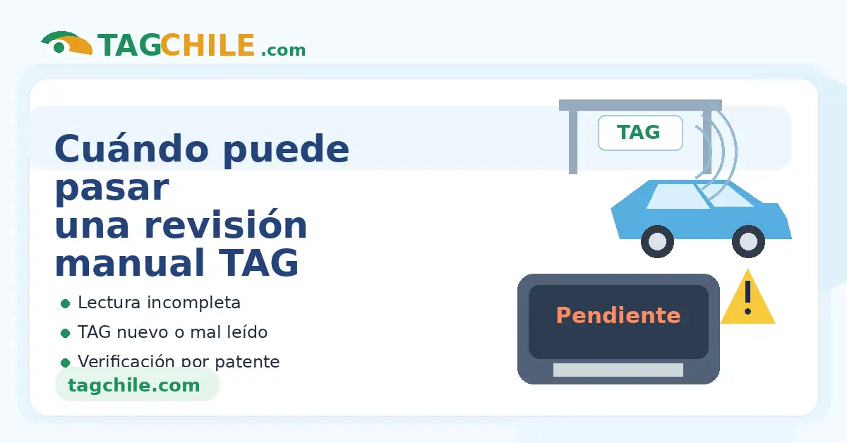 Cuándo puede pasar una revisión manual TAG en autopistas
