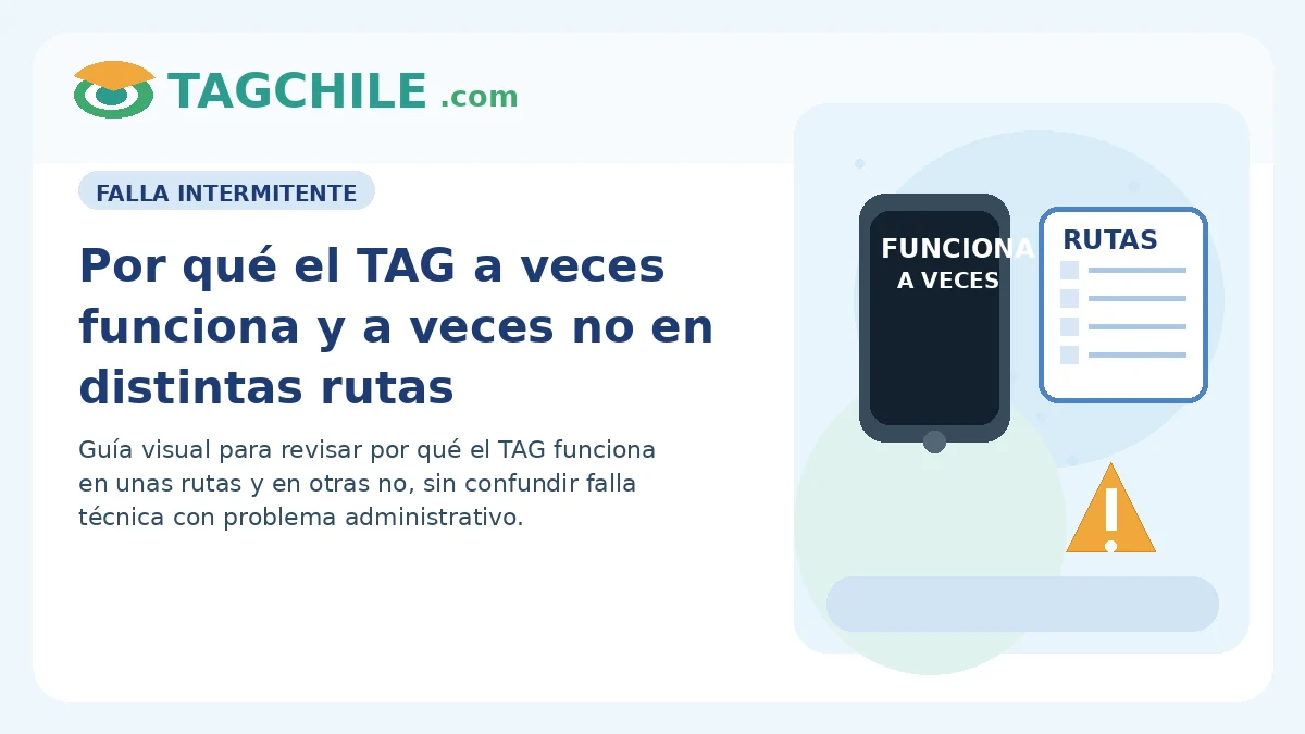 Por qué el TAG a veces funciona y a veces no en distintas rutas