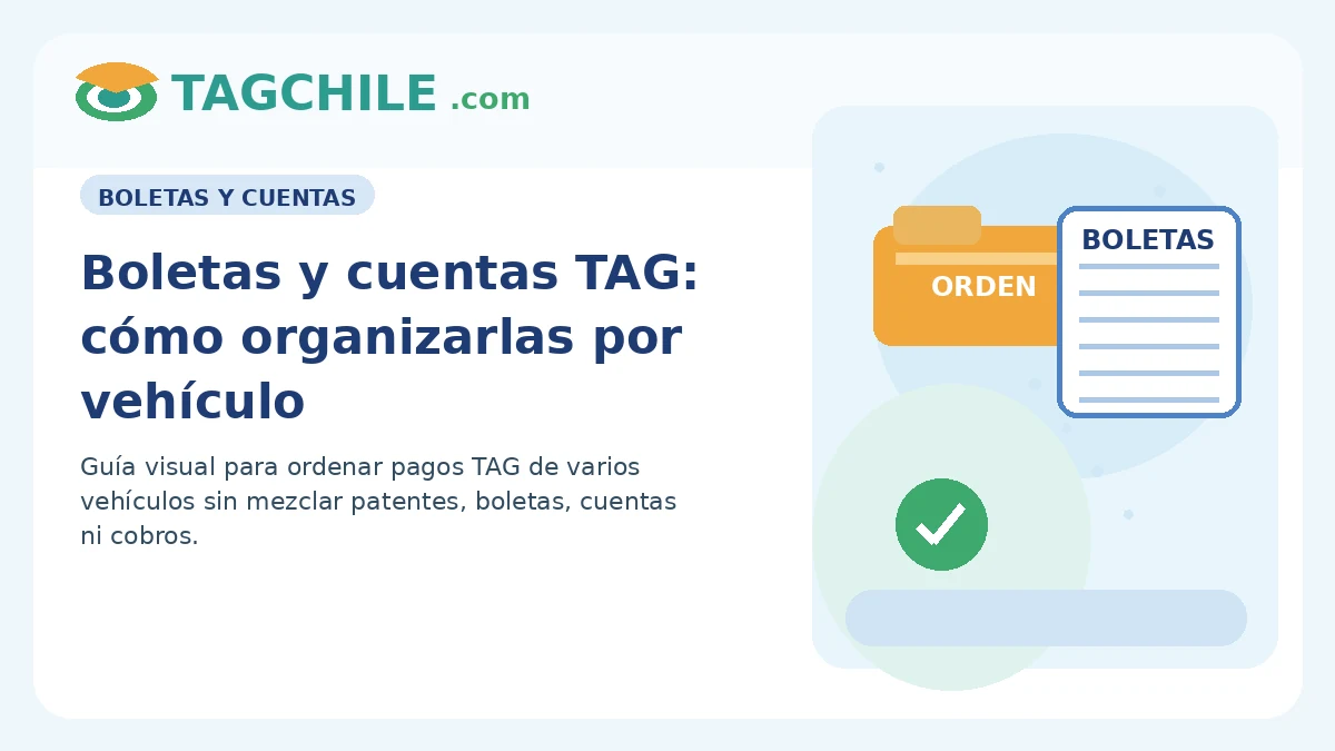 Boletas y cuentas TAG cómo organizarlas por vehículo correctamente