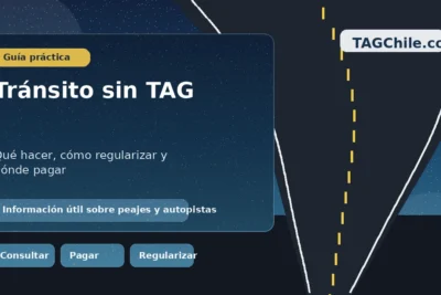 Guía sobre tránsito sin TAG en Chile con información para saber qué hacer, cómo regularizar y dónde pagar en TAGChile.com