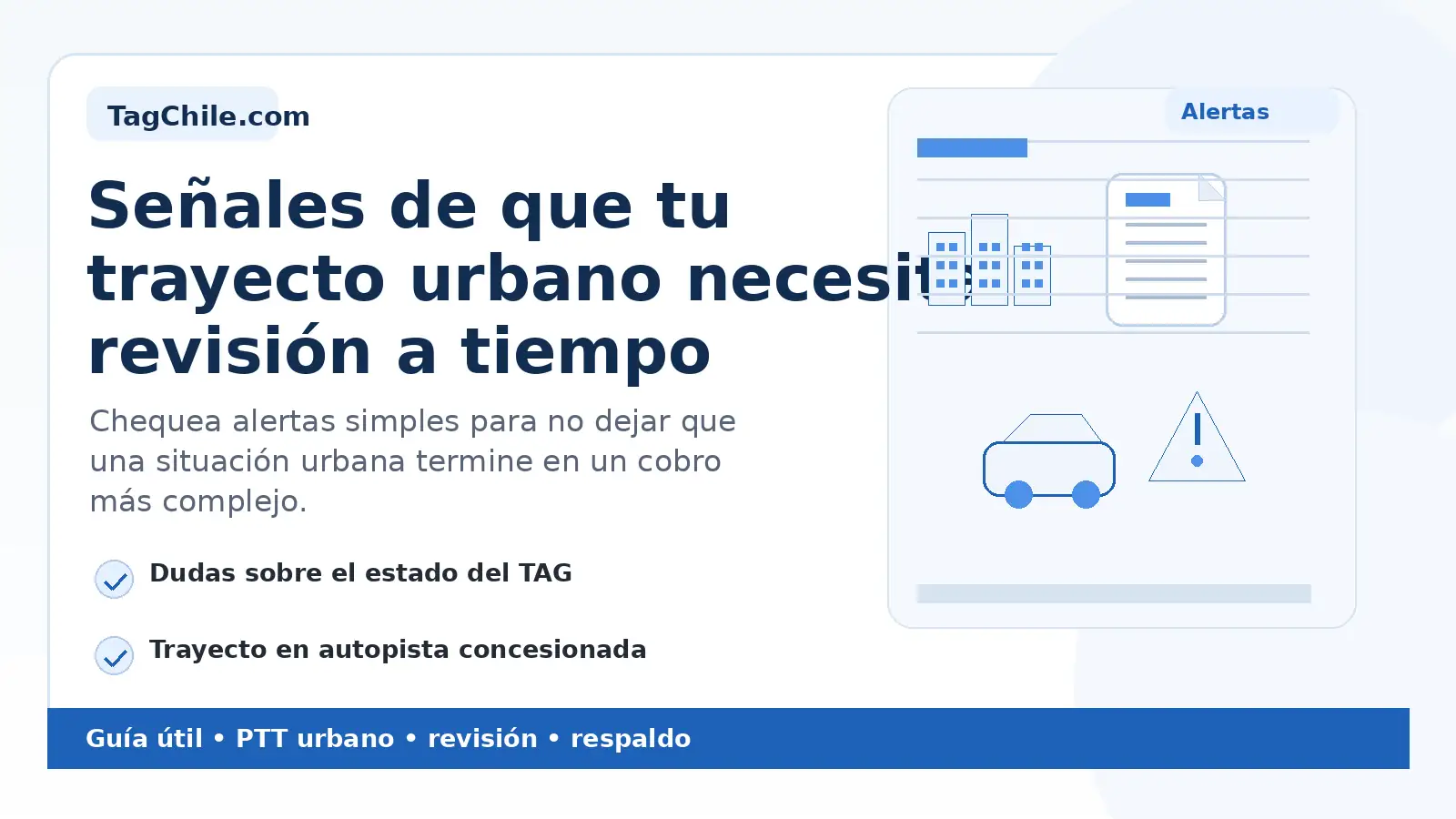 Señales de que tu trayecto urbano necesita revisión antes de que sea PTT.